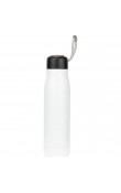 Beyaz askılı 500 ml ince uzun gövdeli lazer logo baskılı promosyon termos